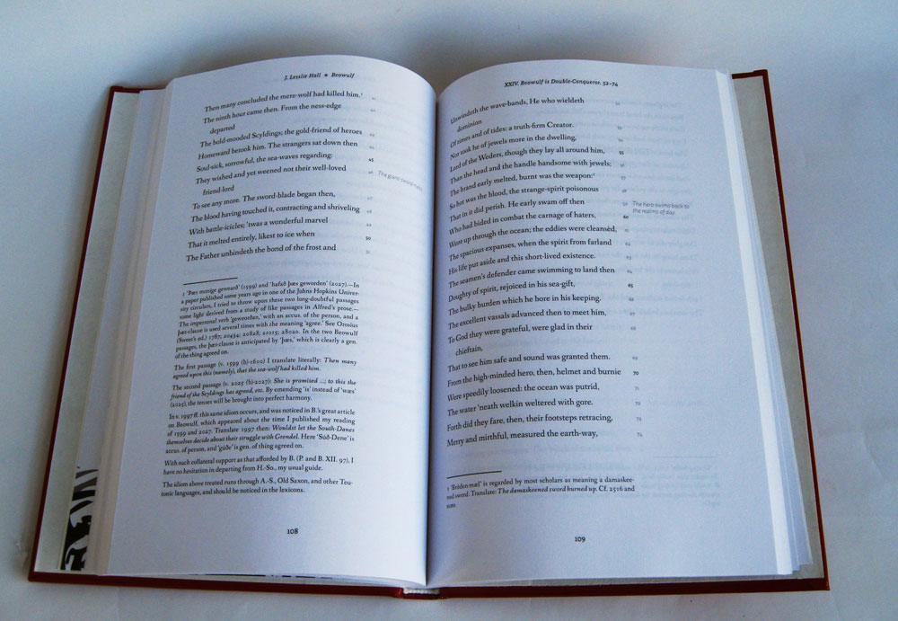 Spread with a large amount of footnotes
