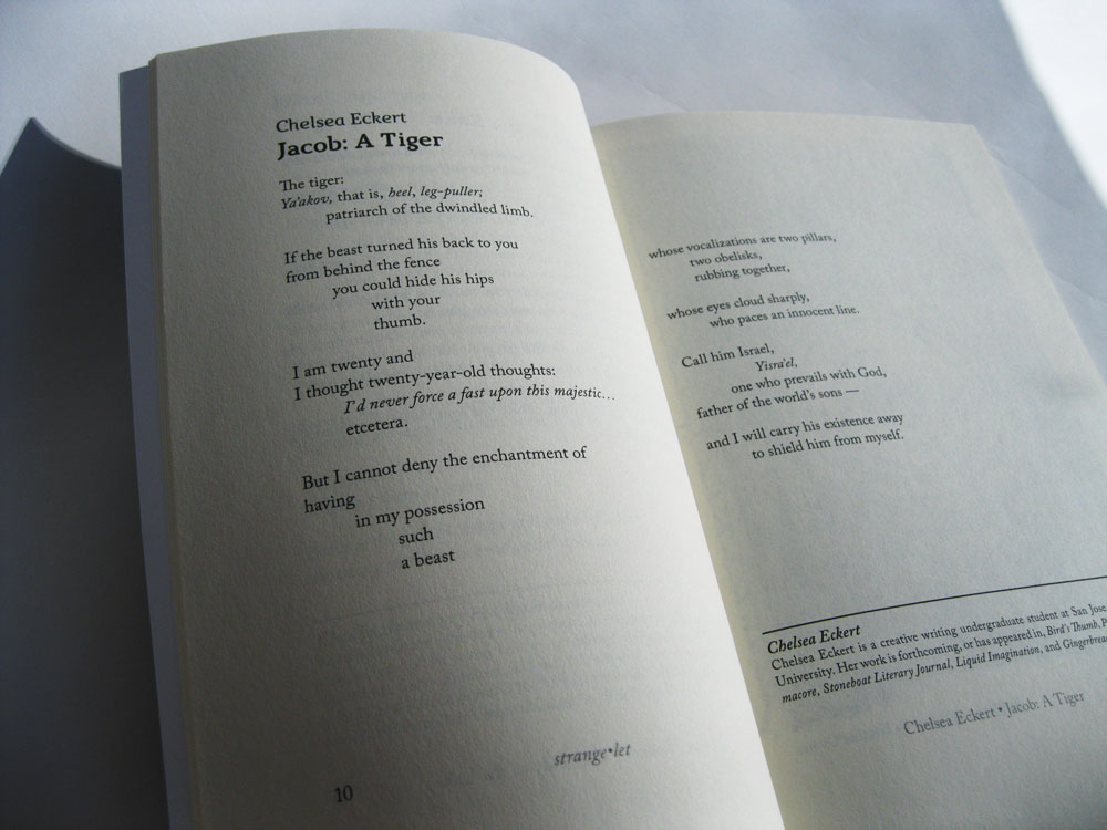 Poem in print
